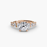 BW James Jewelers setting 9K Rose Gold / Cushion The Graduated Accent Ring