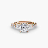 BW James Jewelers setting 9K Rose Gold / Cushion The Tiered Accent Ring