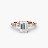 BW James Jewelers setting 9K Rose Gold / Emerald The Tiered Accent Ring