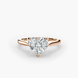 BW James Jewelers setting 9K Rose Gold / Heart Solitaire ring 1