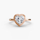 BW James Jewelers setting 9K Rose Gold / Heart The Bezel Set Solitaire
