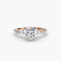 BW James Jewelers setting 9K Rose Gold / Heart The Tiered Accent Ring