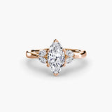 BW James Jewelers setting 9K Rose Gold / Marquise The Celestial Cluster Ring 2