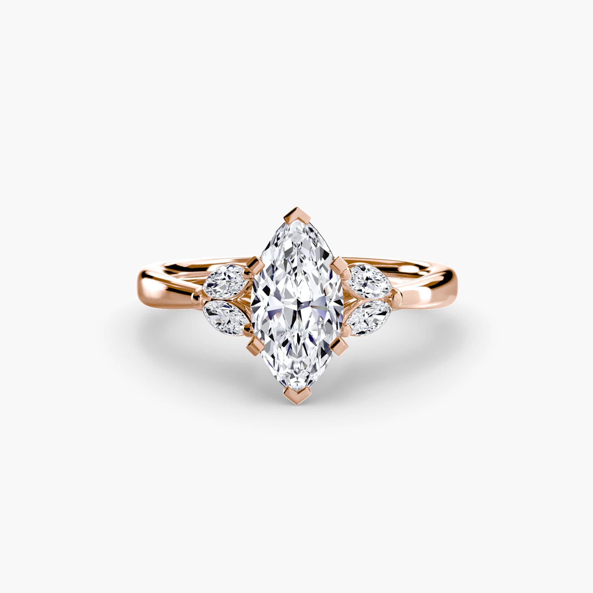 BW James Jewelers setting 9K Rose Gold / Marquise The Celestial Cluster Ring 2