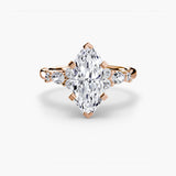 BW James Jewelers setting 9K Rose Gold / Marquise The Floral Accent Solitaire