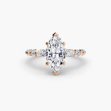 BW James Jewelers setting 9K Rose Gold / Marquise The Tiered Accent Ring