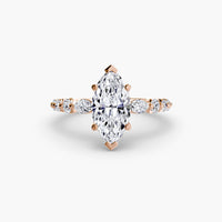 BW James Jewelers setting 9K Rose Gold / Marquise The Tiered Accent Ring