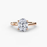 BW James Jewelers setting 9K Rose Gold / Oval Solitaire ring 1
