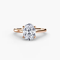 BW James Jewelers setting 9K Rose Gold / Oval Solitaire ring 1