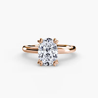 BW James Jewelers setting 9K Rose Gold / Oval Solitaire ring 2