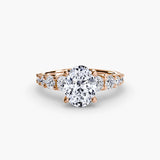 BW James Jewelers setting 9K Rose Gold / Oval The Graduated Accent Ring