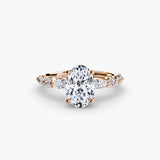 BW James Jewelers setting 9K Rose Gold / Oval The Tiered Accent Ring