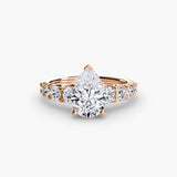 BW James Jewelers setting 9K Rose Gold / Pear The Graduated Accent Ring