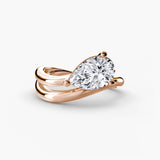 BW James Jewelers setting 9K Rose Gold / Pear The Wave Ring 2