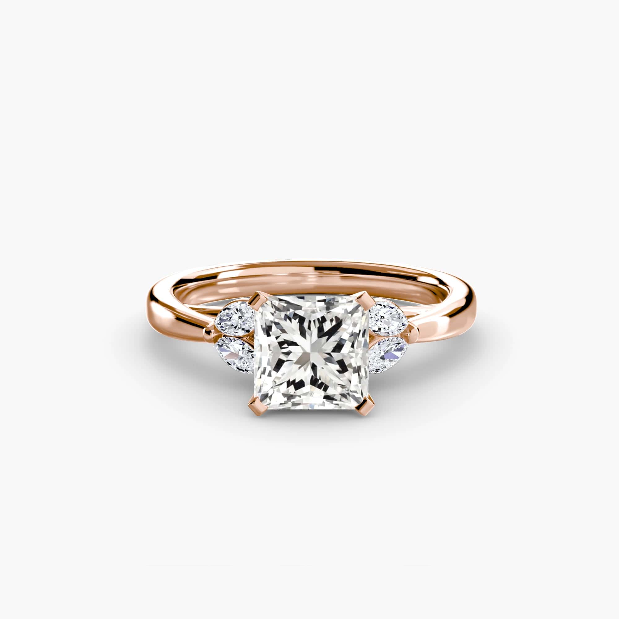 BW James Jewelers setting 9K Rose Gold / Princess The Celestial Cluster Ring 2