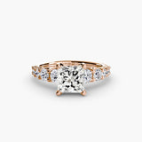 BW James Jewelers setting 9K Rose Gold / Princess The Graduated Accent Ring
