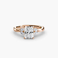 BW James Jewelers setting 9K Rose Gold / Radiant The Celestial Cluster Ring 2
