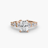 BW James Jewelers setting 9K Rose Gold / Radiant The Graduated Accent Ring