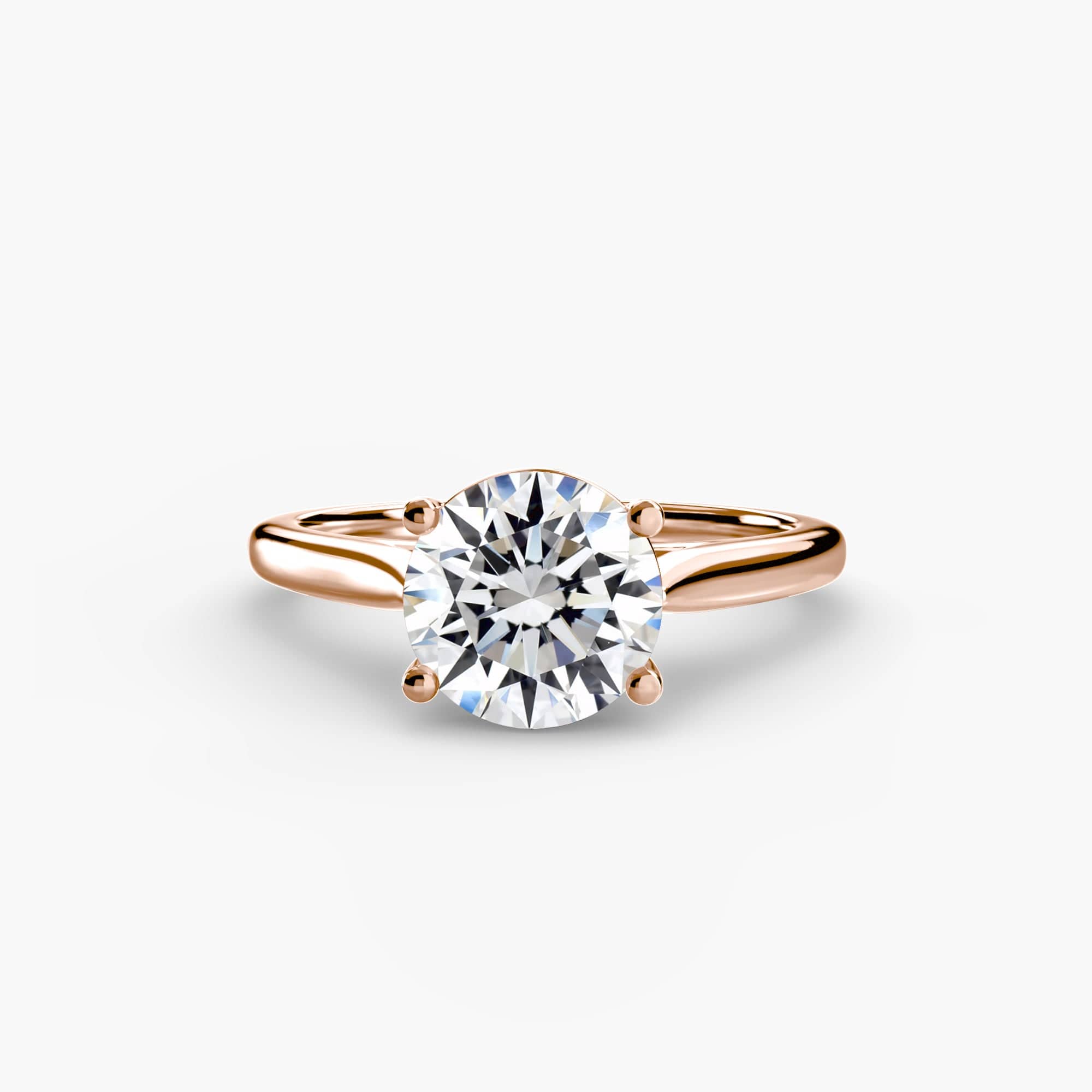 BW James Jewelers setting 9K Rose Gold / Round Solitaire ring 1
