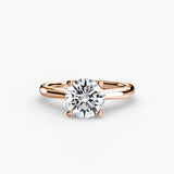 BW James Jewelers setting 9K Rose Gold / Round Solitaire ring 3