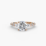 BW James Jewelers setting 9K Rose Gold / Round The Tiered Accent Ring