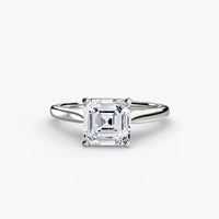 BW James Jewelers setting 9K White Gold / Asscher Solitaire ring 1