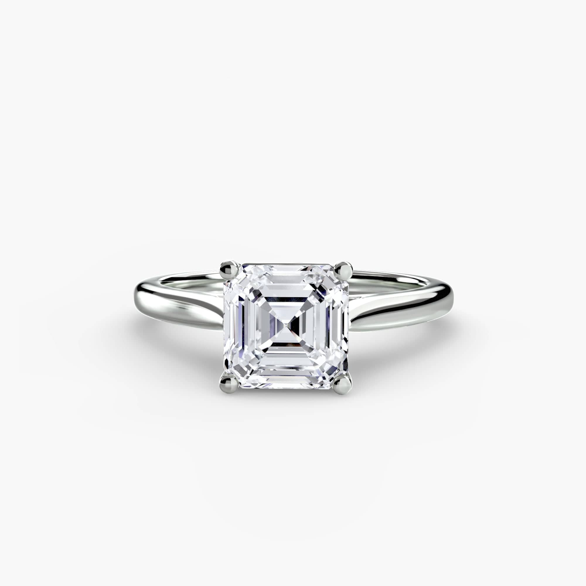 BW James Jewelers setting 9K White Gold / Asscher Solitaire ring 1