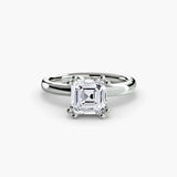 BW James Jewelers setting 9K White Gold / Asscher Solitaire ring 5