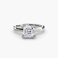 BW James Jewelers setting 9K White Gold / Asscher Solitaire ring 5
