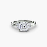 BW James Jewelers setting 9K White Gold / Asscher The Celestial Cluster Ring 2