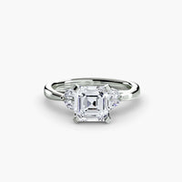 BW James Jewelers setting 9K White Gold / Asscher The Celestial Cluster Ring 2