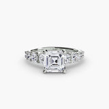 BW James Jewelers setting 9K White Gold / Asscher The Graduated Accent Ring