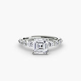BW James Jewelers setting 9K White Gold / Asscher The Tiered Accent Ring
