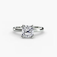 BW James Jewelers setting 9K White Gold / Cushion Solitaire ring 2