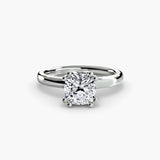 BW James Jewelers setting 9K White Gold / Cushion Solitaire ring 5