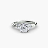 BW James Jewelers setting 9K White Gold / Cushion The Celestial Cluster Ring 2