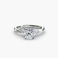 BW James Jewelers setting 9K White Gold / Cushion The Celestial Cluster Ring 2