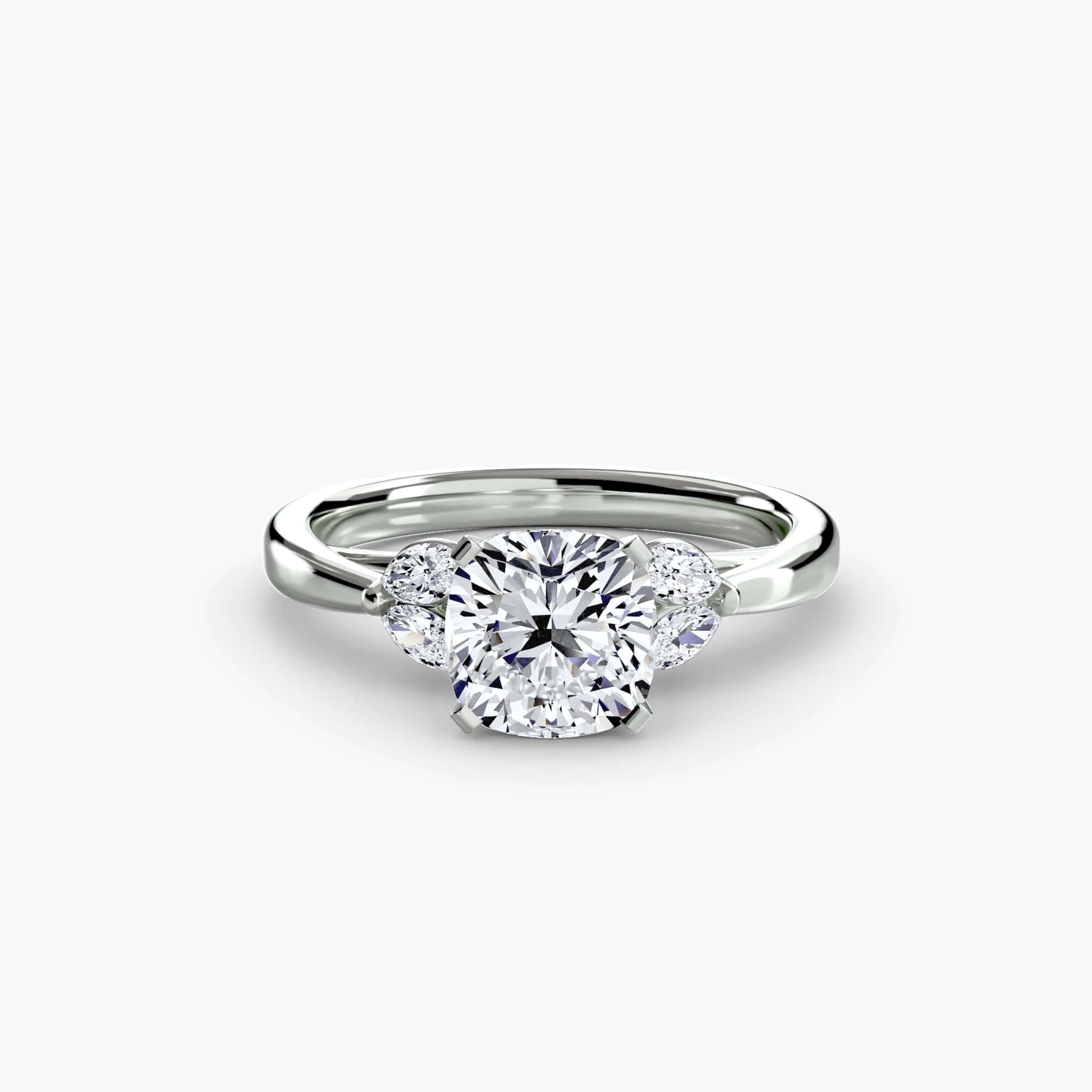 BW James Jewelers setting 9K White Gold / Cushion The Celestial Cluster Ring 2