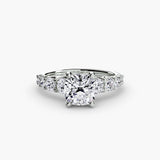 BW James Jewelers setting 9K White Gold / Cushion The Graduated Accent Ring