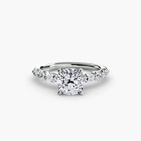 BW James Jewelers setting 9K White Gold / Cushion The Tiered Accent Ring