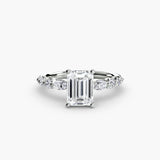 BW James Jewelers setting 9K White Gold / Emerald The Tiered Accent Ring