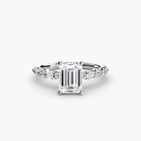 BW James Jewelers setting 9K White Gold / Emerald The Tiered Accent Ring