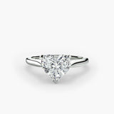 BW James Jewelers setting 9K White Gold / Heart Solitaire ring 1