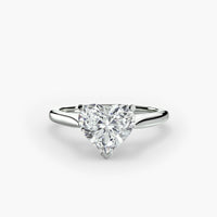 BW James Jewelers setting 9K White Gold / Heart Solitaire ring 1