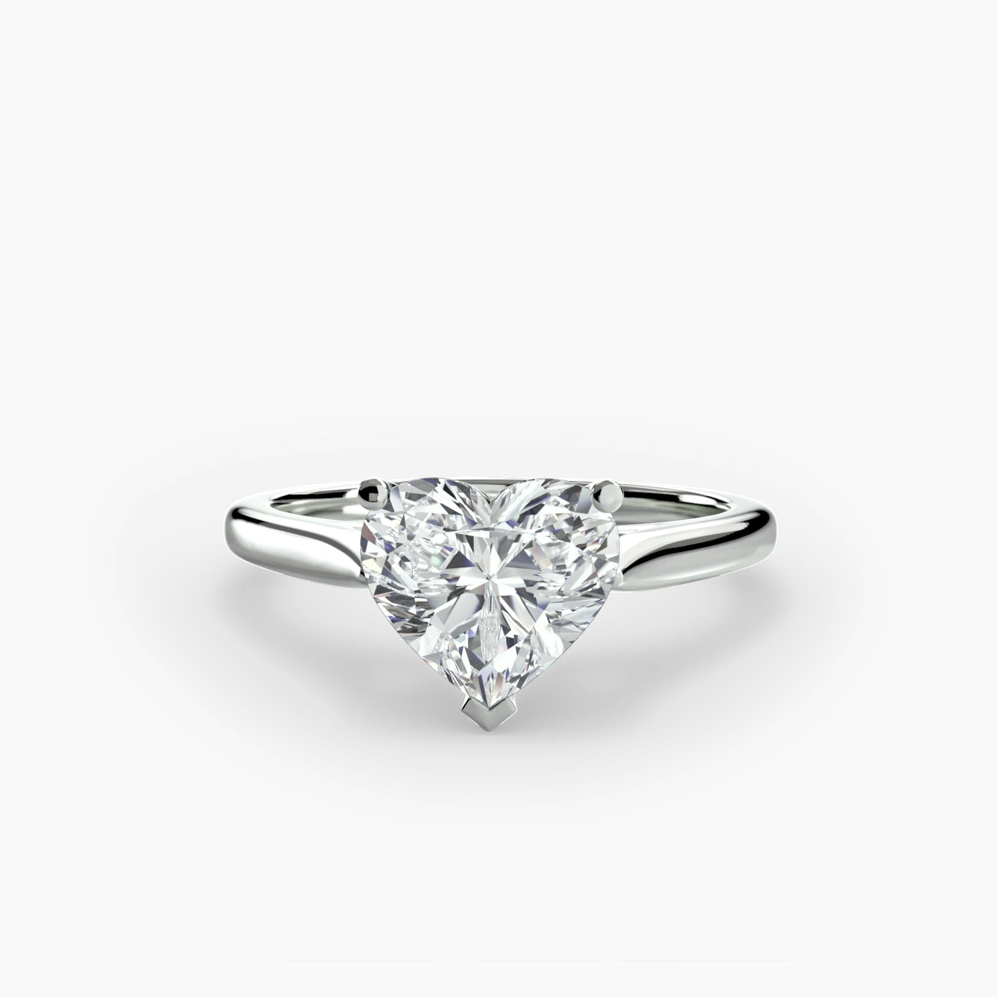 BW James Jewelers setting 9K White Gold / Heart Solitaire ring 1