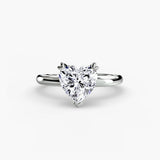 BW James Jewelers setting 9K White Gold / Heart Solitaire ring 2