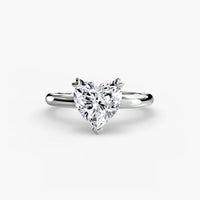 BW James Jewelers setting 9K White Gold / Heart Solitaire ring 2