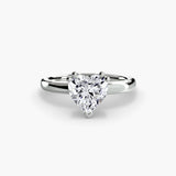 BW James Jewelers setting 9K White Gold / Heart Solitaire ring 5