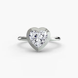 BW James Jewelers setting 9K White Gold / Heart The Bezel Set Solitaire