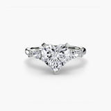BW James Jewelers setting 9K White Gold / Heart The Floral Accent Solitaire